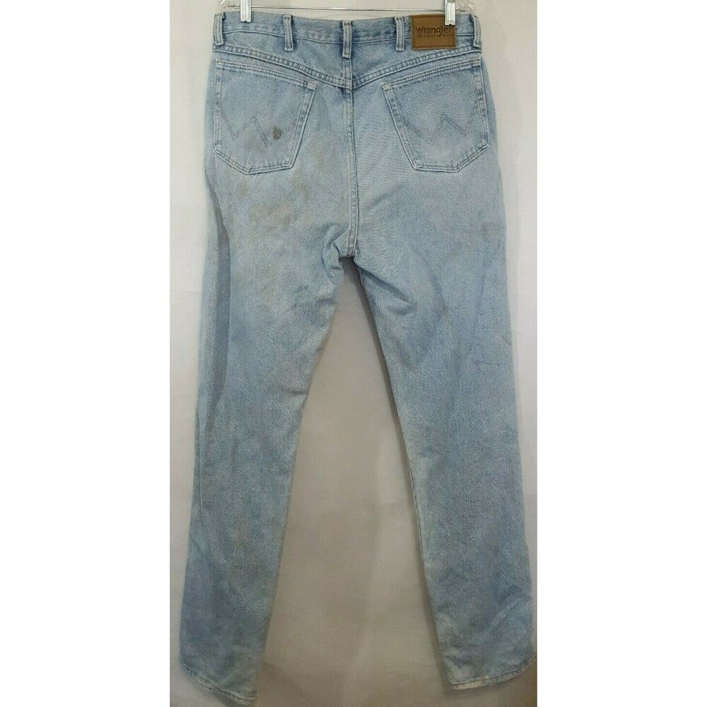 Thrashed Destroyed Faded Wrangler Jeans Size 36 x 38 Trashed Holes Stained - Picture 9 of 10